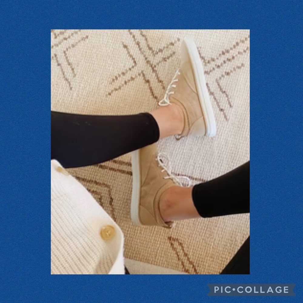 Jenni Kayne Suede Lace Up Trainer Sneakers